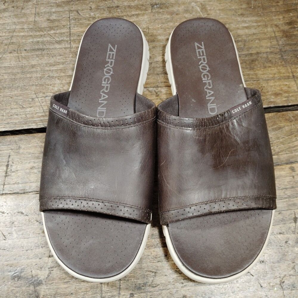 Cole Haan Zero Grand 12 M Slides Shoes Sandals Brown Zerogrand